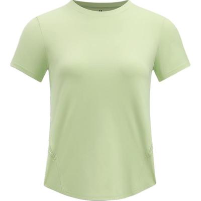 Soft Breathable Simple Solid Color Pullover Round Neck Short Sleeve T-Shirt Women Tops Vintage-Light-Green 1386400-383