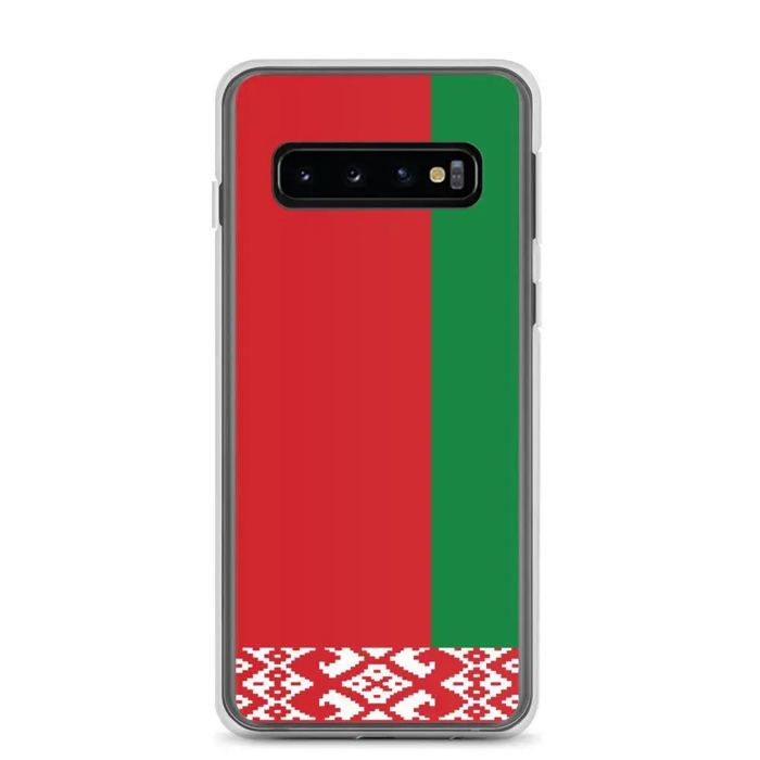 Coque Téléphone - Samsung - Galaxy S10 - Drapeau Biélorussie - Souple - Multicolore