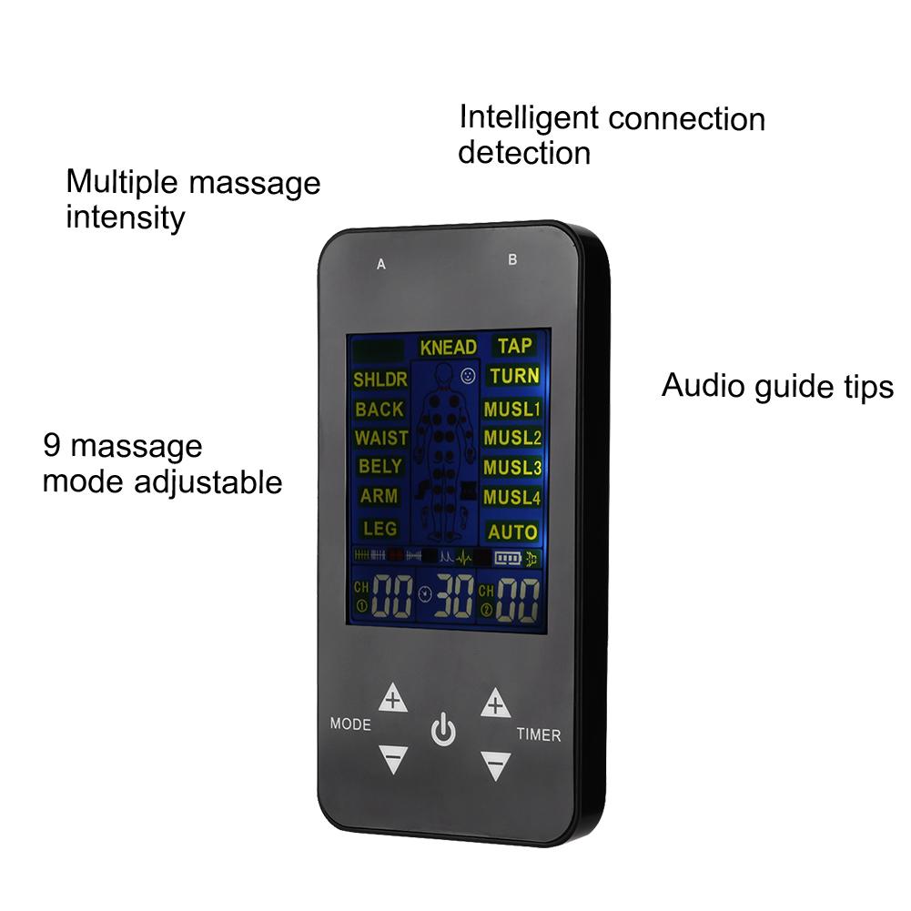TENS EMS Electric Massager Pulse Muscle Stimulator Electrode Pads Digital Ease Pain Machine