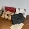 Embroidered Thread Women's Bag 2025 Spring New Trendy Fashion Shoulder Bag Solid Color Casual Chain Crossbody Small Square Bag