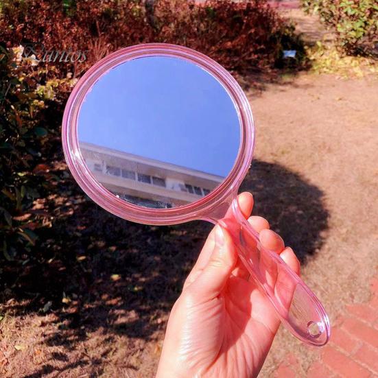Cosmetic Mirror Makeup Clear Image Comfortable Grip Good Reflection Cosmetics Vanity Burr Free Double-Sided Handheld Magnifying Gift Supply Carry on