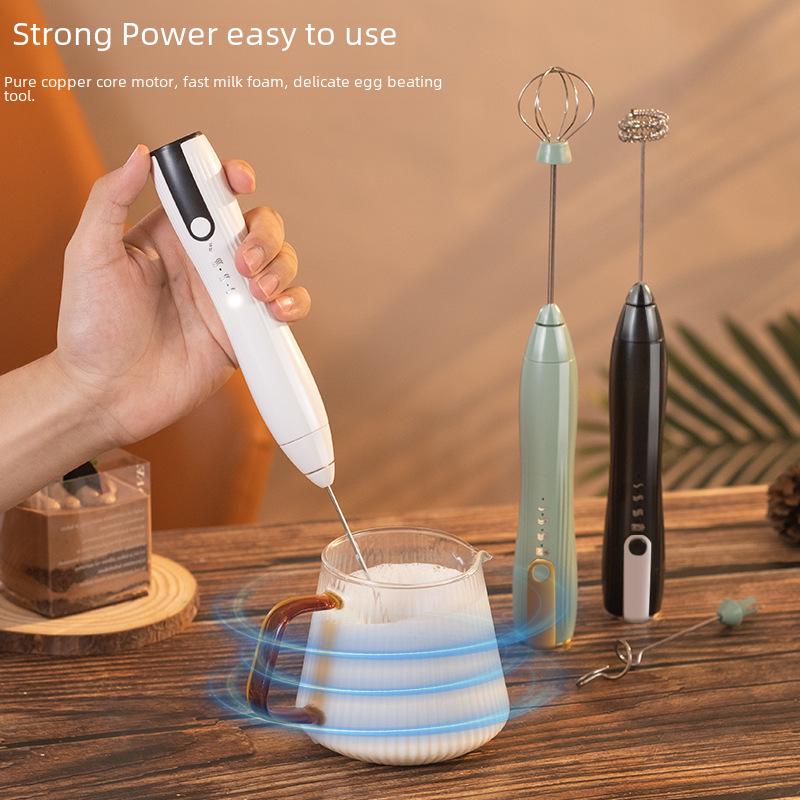 Compact Electric Milk & Egg Frother - Handheld Whisk & Beater for Creamy Coffee and Smooth Mixtures