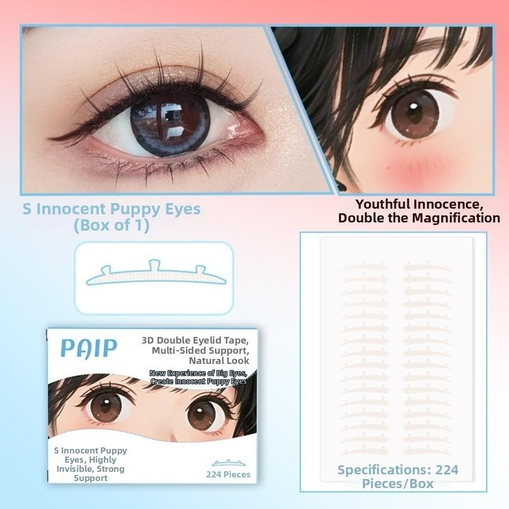 224Pcs/Box Lightweight Double Eyelid Patch Strips Self-Adhesive Double Eyelid Stickers