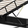 Ottoman Bed Frame Dark Grey 152 x 203 cm Fabric