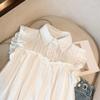 Women Blouses Sweet Sleeveless Solid Lace Ruffles Japanese Fashion Students College Girls Comfortable Loose Summer