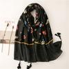 Designer Brand Women Scarf Autumn Printing Cotton Scarves Pashmina Lady Winter Shawls Printing Tassel Beach Hijabs Foulard Pareo