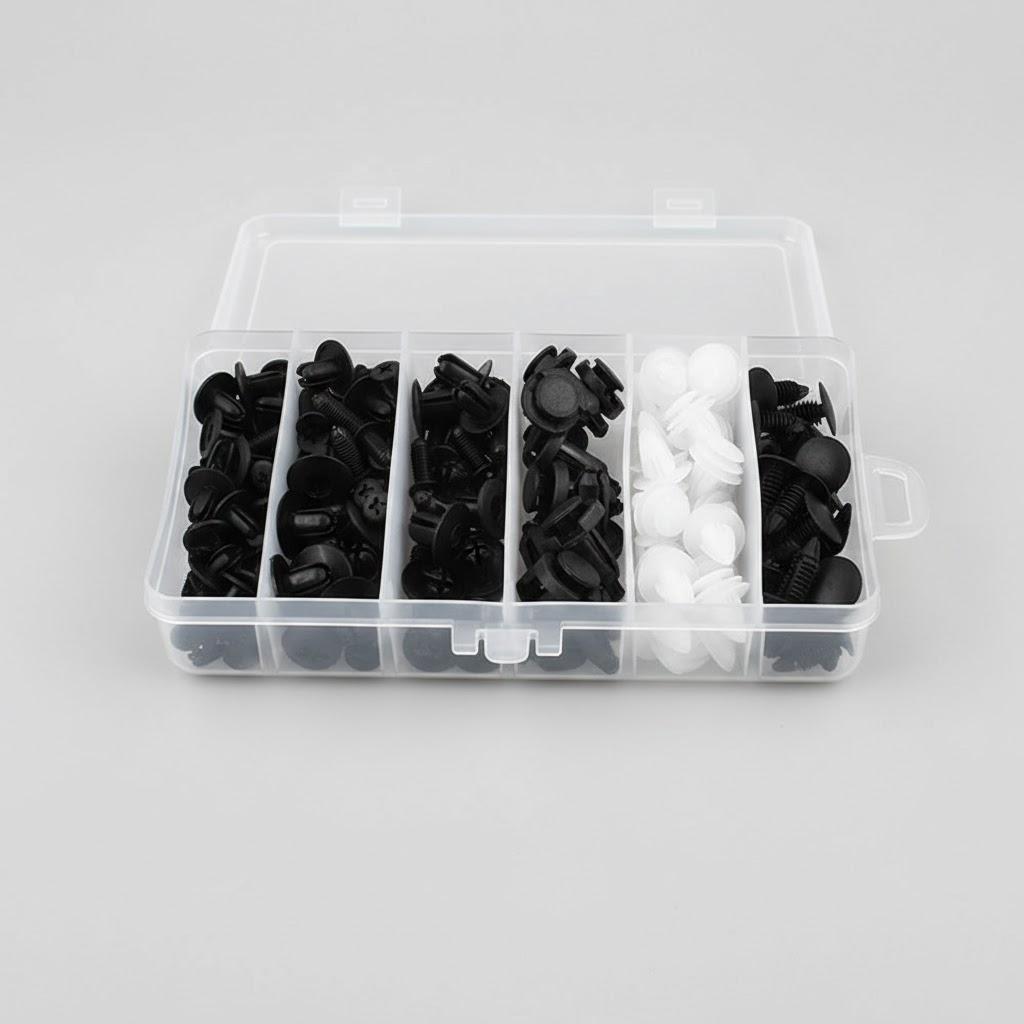 

Hybrid Auto Fastener Clip Body Push Retainer Pin Rivet Bumper Door Trim Fastener Kit Auto Parts