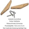6 Pieces Vintage Wooden Hooks Wooden Hooks 5 Kg Load Capacity, Wall Hooks Bathrobe Hooks Hat Hooks Coat Hooks Multipurpose Hooks Key Hooks