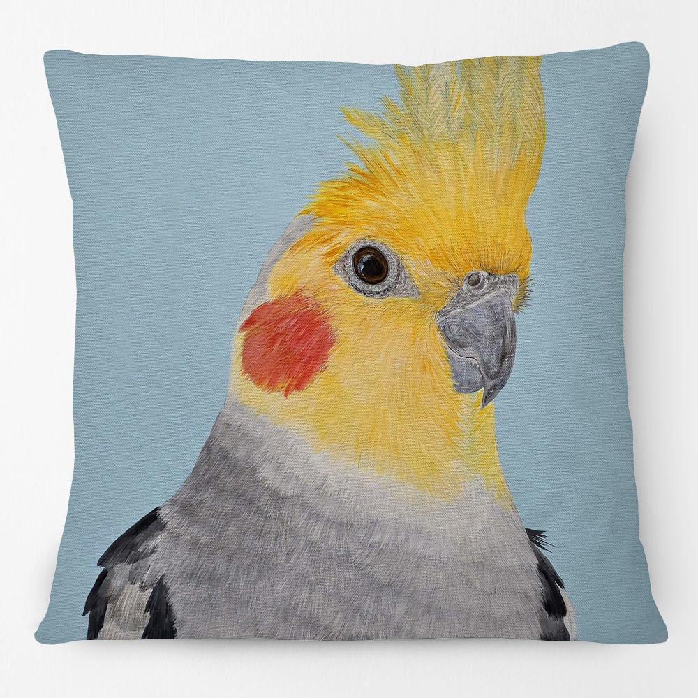 Australia Native Birds Parrots Maggie Black Cockatoo Honeyeater Print Cushion Cover Sofa Decor Pillow Case