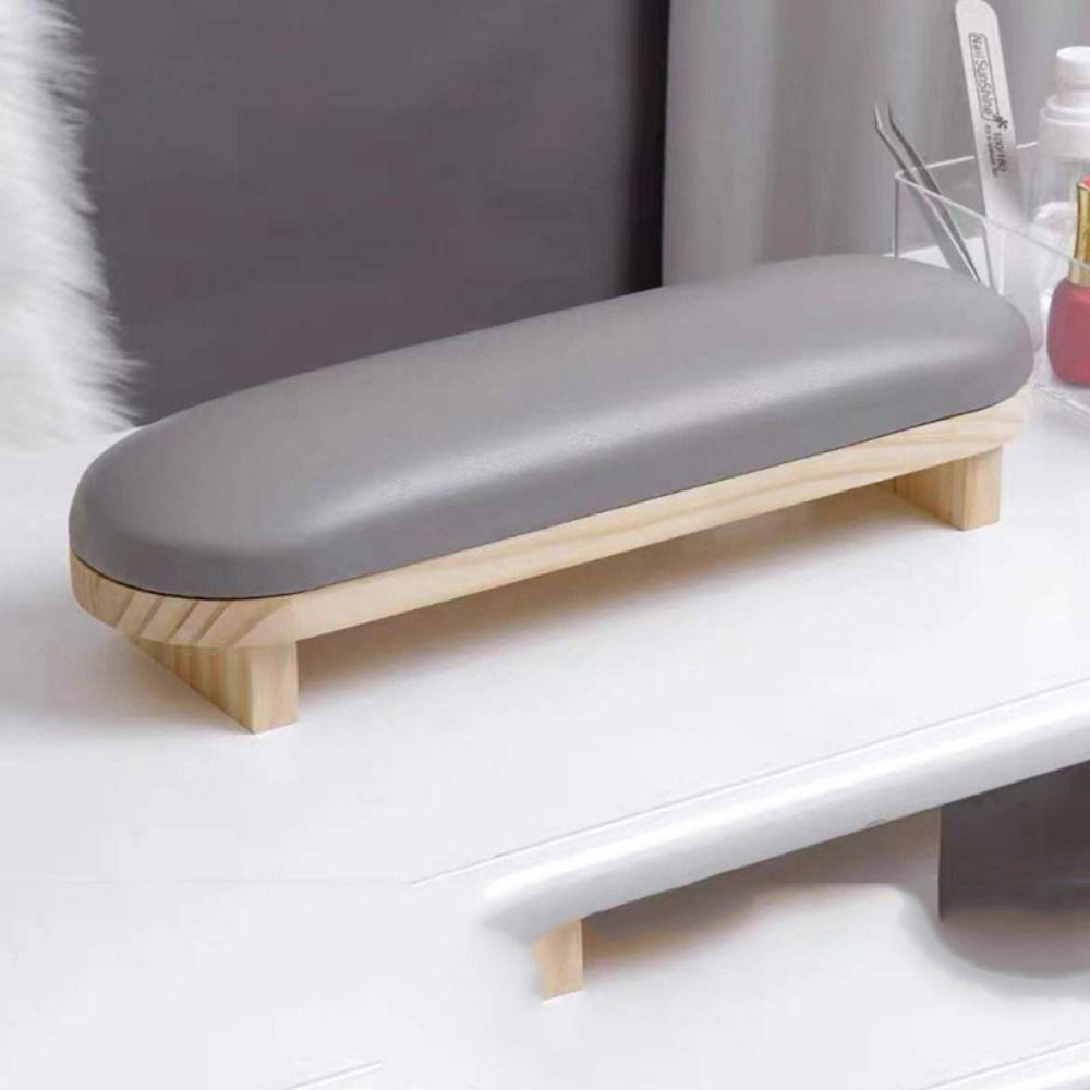 Non-slip Manicure Hand Pillow Wood Stand Nail Hand Holder Nail Art Hand Cushion  Manicure Table