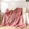New Lamb Fleece Blanket - Solid Color, Double-Layer, Thickened Flannel for Children
