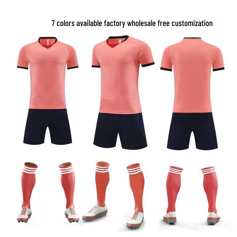 Men's Summer Short Sleeve Breathable Football Jersey Set - Adult & Children