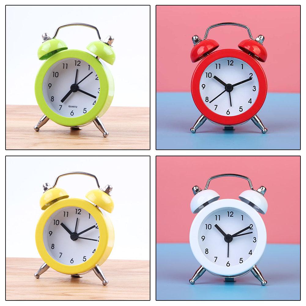 Classic Metal Material Double Bell  Alarm Clock Rural Small Fresh Desktop Alarm Clock Event Holiday Small Gifts Desk Home Decor