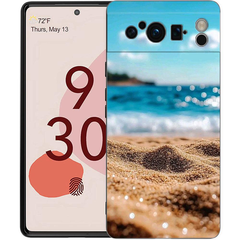 Seaside Scenery Wave Beach Phone Case For Google Pixel 10A 10 9 8 7 6 Pro XL 9A 8A 6A 7A 5G Soft Shockproof TPU Black Cover