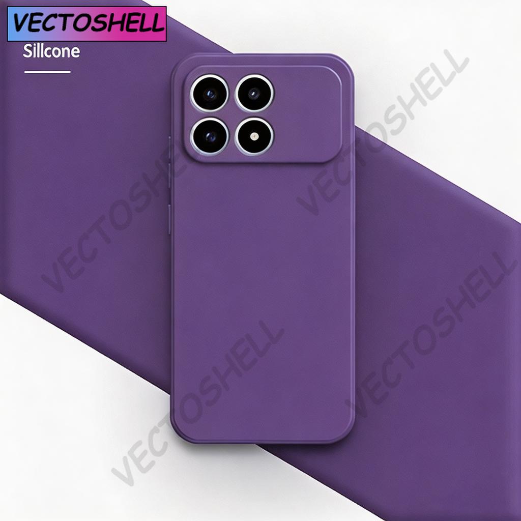 Original Silicone Phone Case For Xiaomi Poco F8 Pro Ultra X8 Pro Max Fundas High Qualtiy Soft Internal Flocking Back Cover