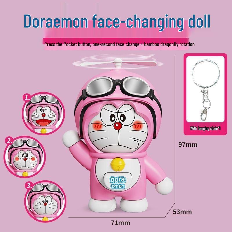 La Bu Face-Changing Doll Keychain: Trendy Cartoon Gift & Creative Decompression Toy Pendant