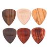Wooden Guitar Pick Plectrums Handcrafted Acoustic Electric Bass Pick Portable Heart Shaped Guitar Pick Tools Durable