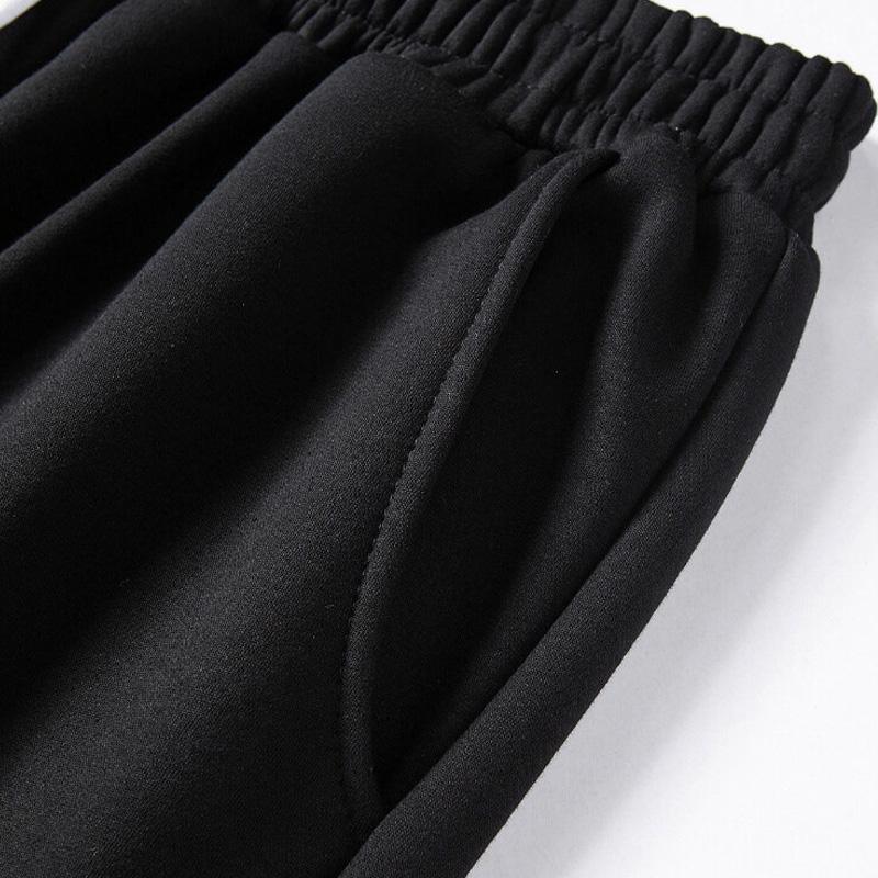 Pánské podzimní a zimní termo oblečení do posilovny, silné kalhoty, flexibilní streetwear a sametové ležérní tepláky, sportovní oblečení, tepláky pro muže