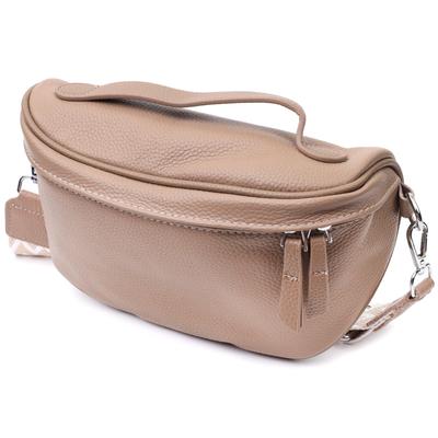 Sommerliche Damen Umhängetasche in klassischer Farbe aus echtem Leder Vintage 22657 Beige