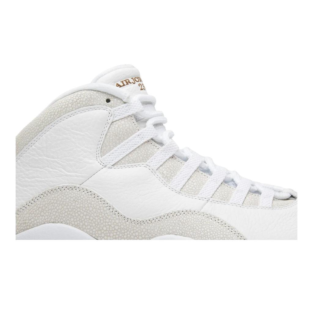 OVO Air Jordan 10 Retro 'White' (Unisex) Summit White / Metallic Gold-White Vintage Basketball Shoes 819955 100