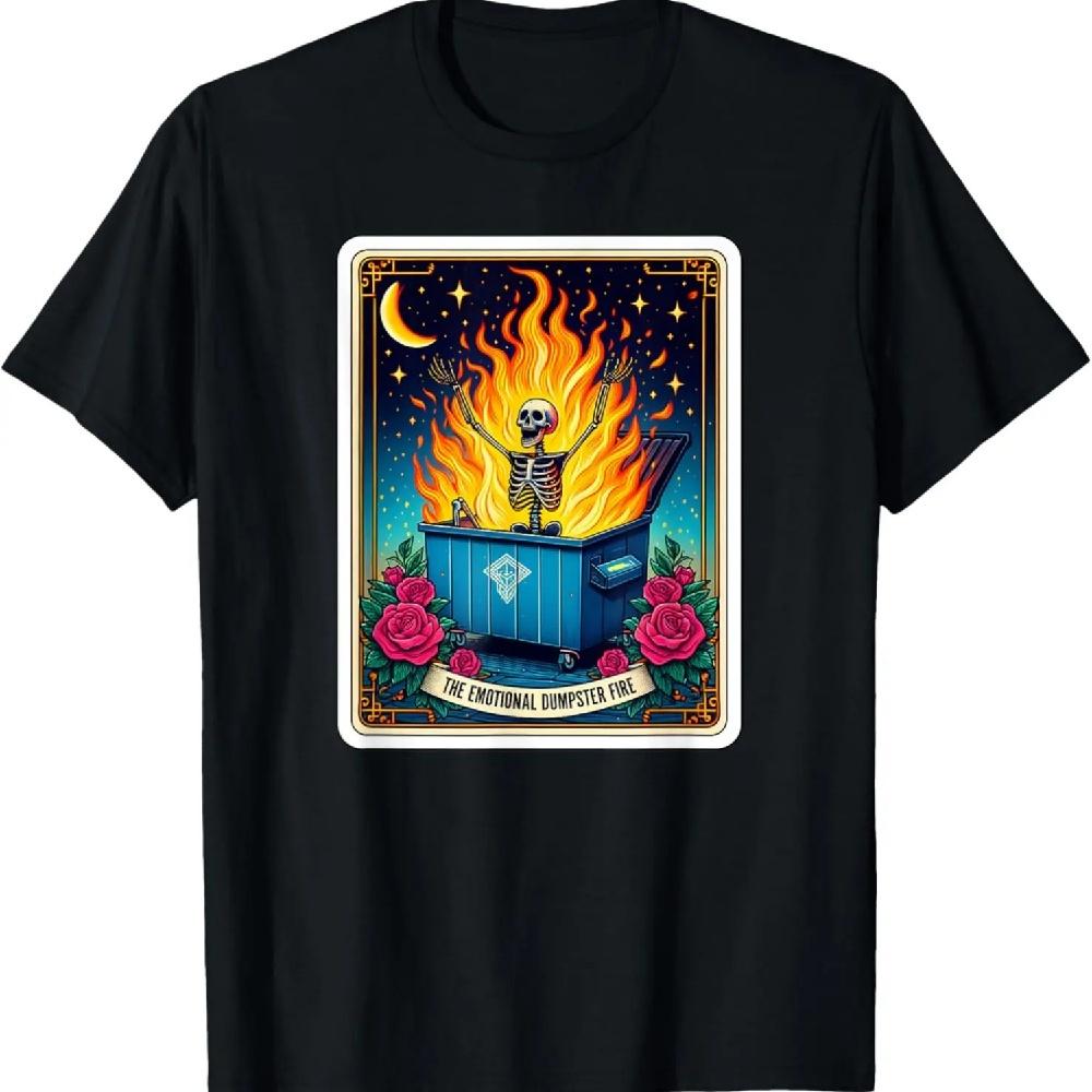 

The Emotional Dumpster Fire Funny Sarcastic T-Shirt XXXXXL чорний