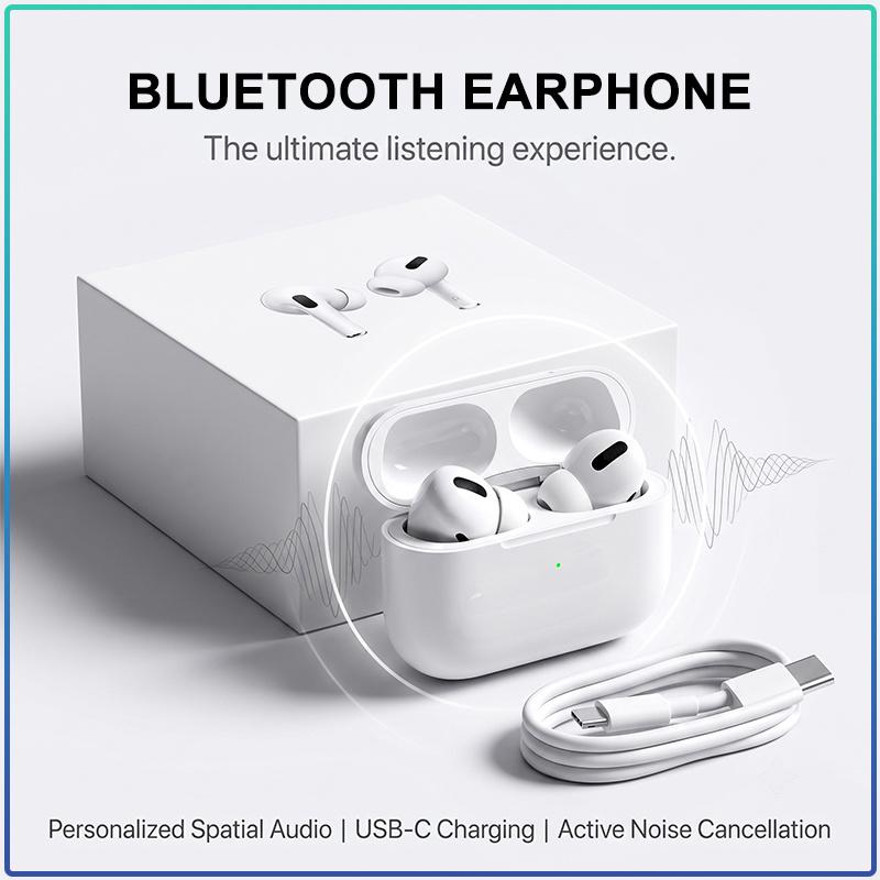 Air Pro Bluetooth Kabellose Ohrhörer TWS Räumliches Audio USB Typ-C Ladefunktion Touch-Steuerung Headset Eingebautes Mikrofon Für IOS Android weiß