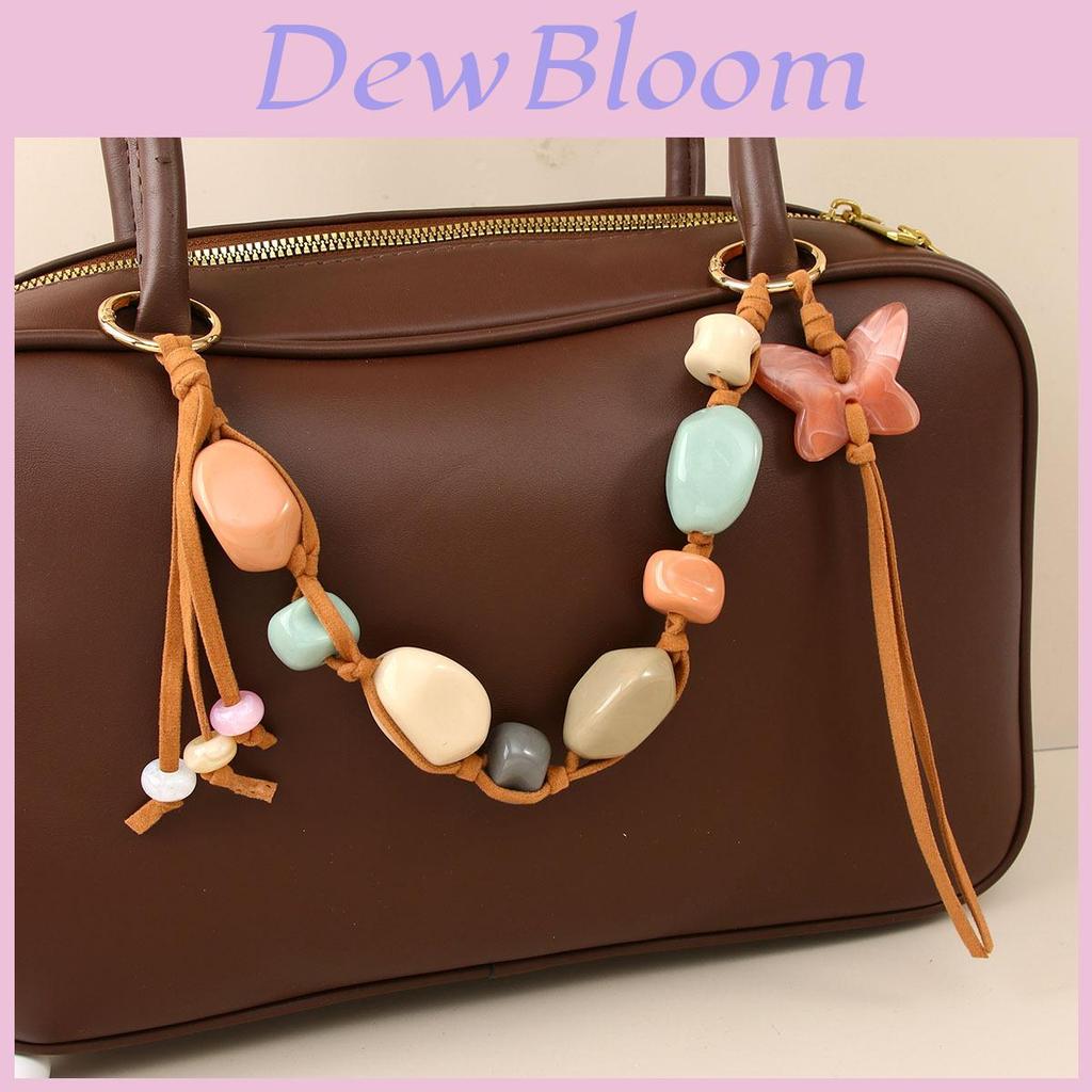 Bohemian Handcrafted Resin Butterfly Bag Charm With Dangle Pendant For Women