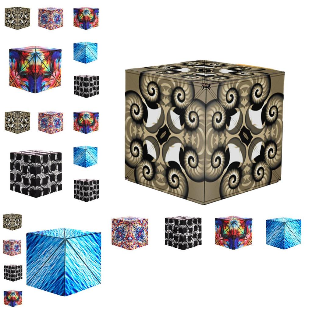 Popular Geometric Magic Cube Magnetic 3x3 Puzzle Toy For Kids Educational And Stress-relieving Material)