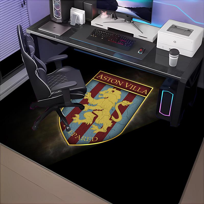 1PC Aston Villa Pride Rug Game Carpet, Floor Mat for Bedroom Living Room Entryway Rug, Home Decor Idea Gift for Christmas birthday
