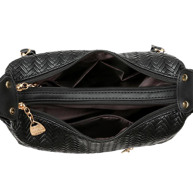 Große Umhängetasche PU Crossbody Tasche Mehrschichtige Tasche Muttertasche