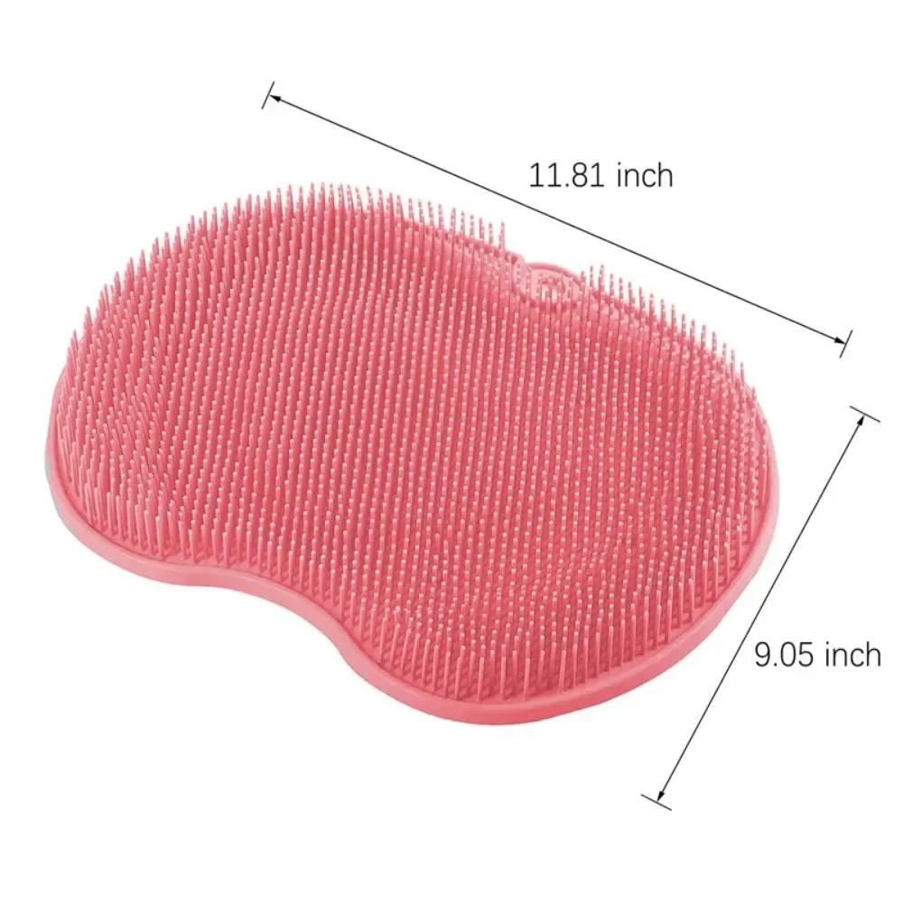 New Exfoliating Shower Massage Scraper Bathroom Non-slip Bath Mat Back Massage Brush Silicone Foot Wash Cleaning Bathing Tool