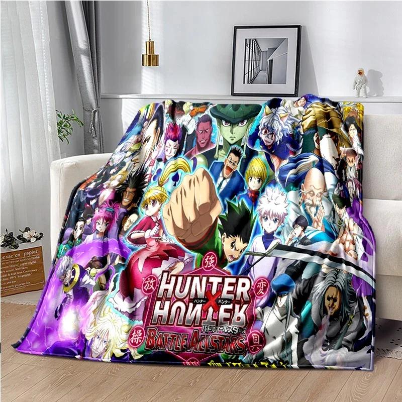 HUNTER X HUNTER Wurfdecke Anime Weiche Decke Leicht Warm Cartoon Decken für Kinderzimmer Schlafzimmer