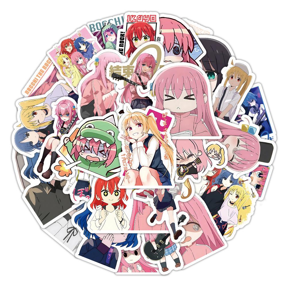 10/30/53pcs Anime BOCCHI THE ROCK! Cartoon Stickers Cute Guitar Girl Gotoh Hitori Decals Notebook Suitcase Phone Sticker Decor