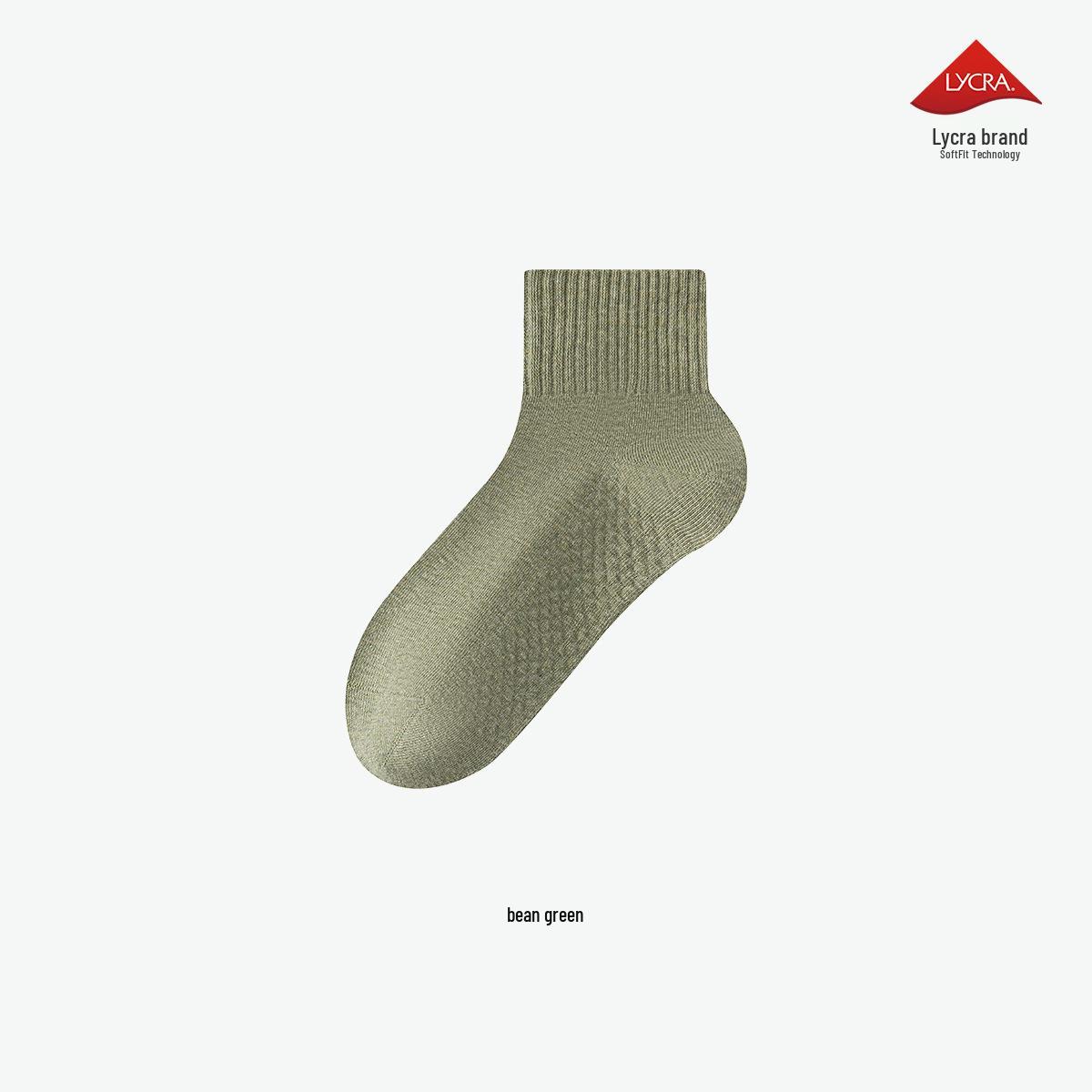 Men s Ankle Massage Sole Socks - Aloe Vera, Antibacterial, Solid Color, Short, Xinjiang Cotton One Size