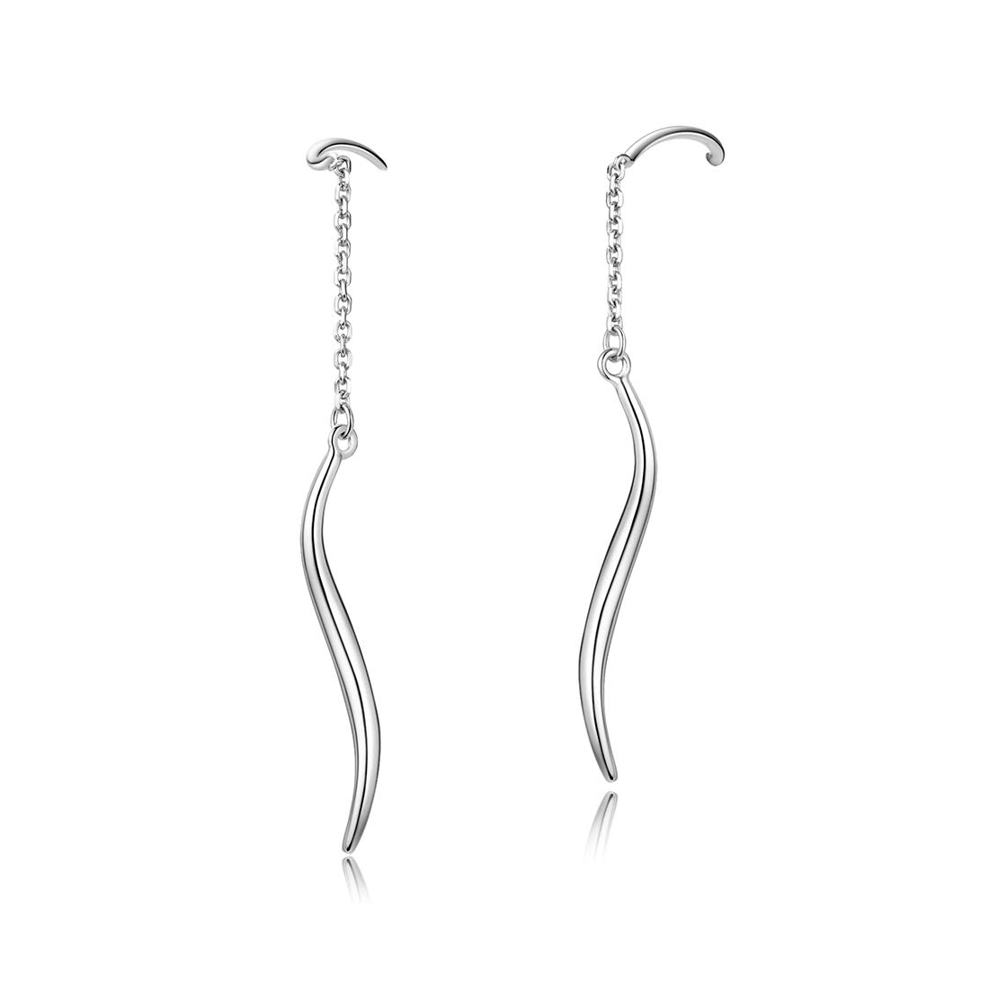 

FANCIME Platinum Pt950 Earrings for Chain Gift Wrapping Gift Women, Line, Swinging, Included, Mother s Day, Christmas, Birthday, Anniversary, Present,