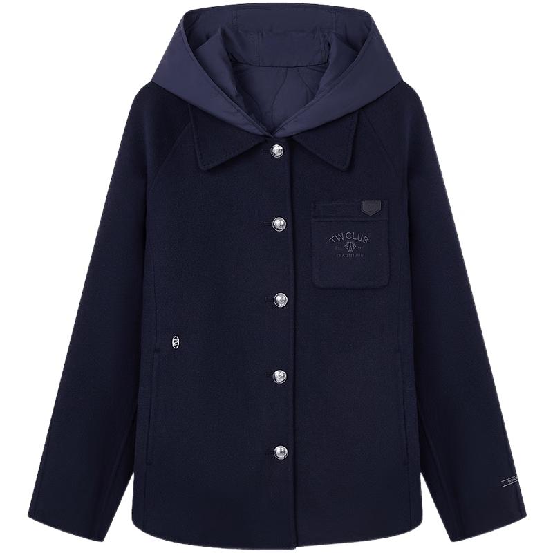 

Teenie Weenie Bear Letter Hooded Wool Blend Coat M