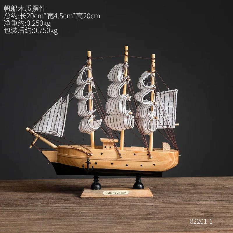 Creative Sailing Model Figurines Living Room TV Cabinet Wine Cabinet Office Table Miniatures Luxury High-end Decor Statua FYFM