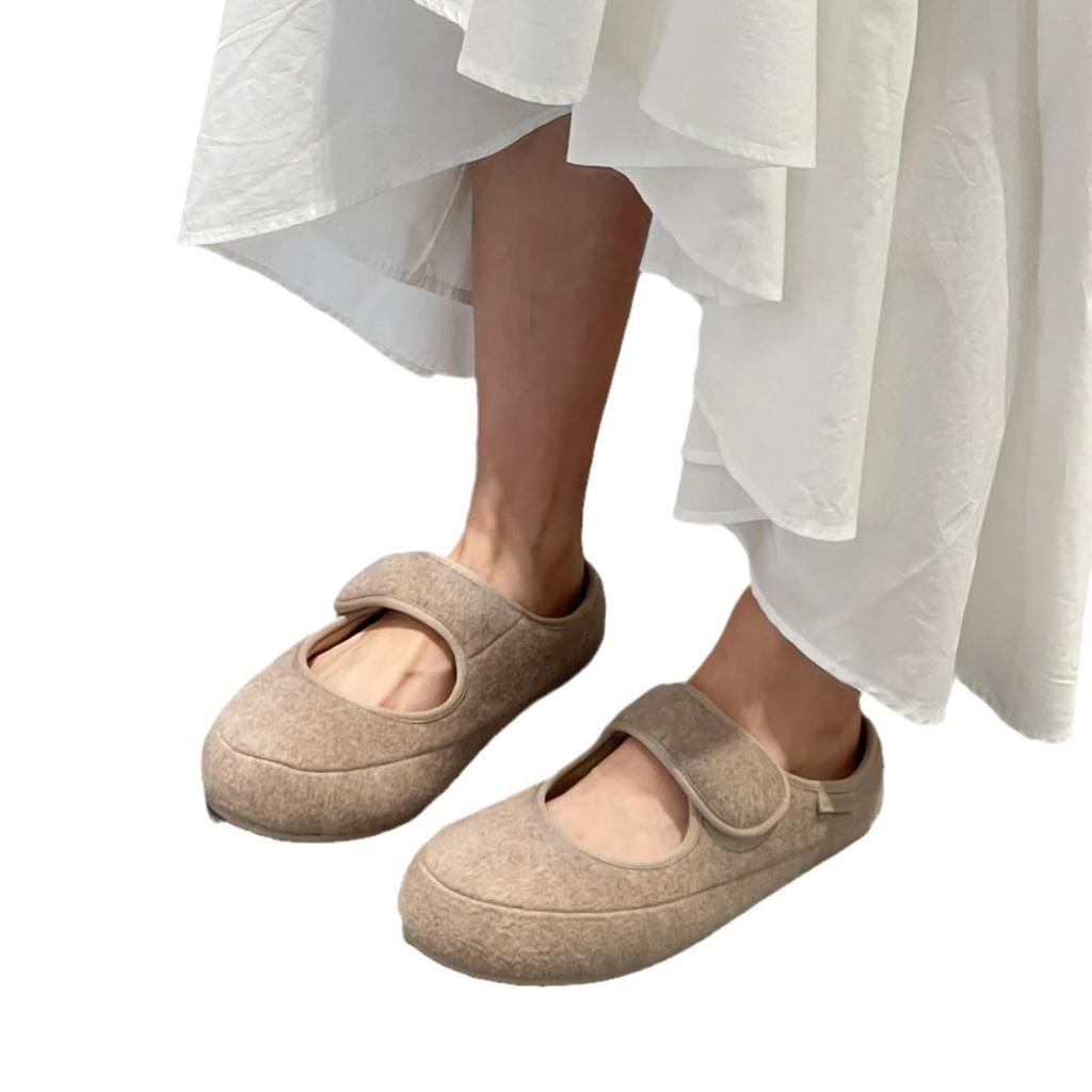 Fashion Autumn Women's Flat Slippers Fashion Closed Toe Cork Clogs Shoes for Women Platform Shoes Outdoor Casual Flats Women's Slippers