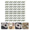 120 Pcs Stainless Steel Corner Code Angle Brackets Fixed Clips Connector Frame Mirror Cabinet Hardware Fastener Corner Braces