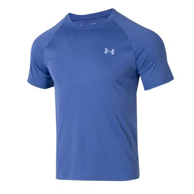 Camiseta Esportiva de Manga Curta Respirável de Secagem Rápida Masculina Tops Azul 1327965-561