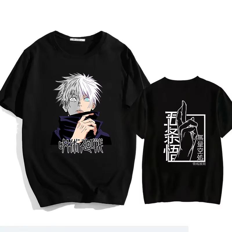 2026 Hot Sale Japanese Jujutsu Kaisen Gojo Anime T-shirt Man Woman Unisex Manga Gojo Satoru Graphic T Shirts Short Sleeve Tee