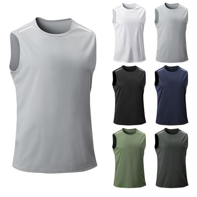 Men's Summer Sports Vest Sleeveless Loose T-shirt Thin Quick-drying Fitness Vest-“NIGHT EXERCISE”