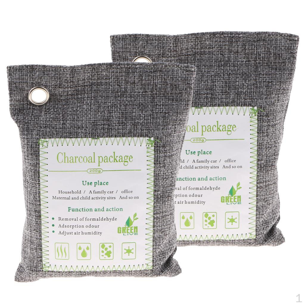 

2pcs Bamboo Purifying Bag Odor Gray