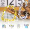 Bracelet Making Kit AB Color Glass Cube Beads Sparkle Butterfly Crystals Beads Kit for Jewelry Making Necklaces DIY Crafts