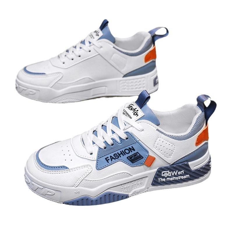 Men's Shoes Summer New Sports and Leisure Board Shoes Trendy Versatile Shoes White Shoes Men's Thick Soles