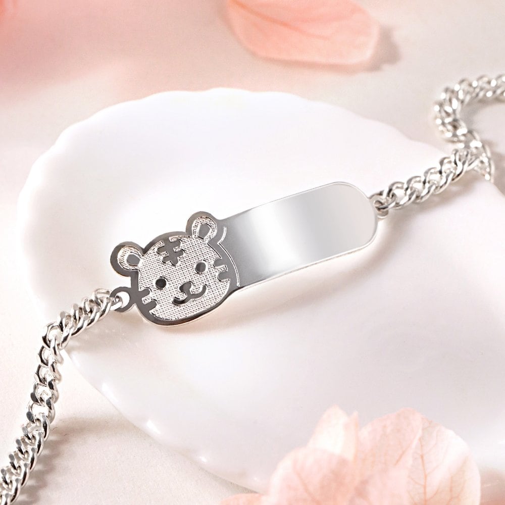 [Goldpang] Silver Milky Tiger Anti-Lost Bracelet