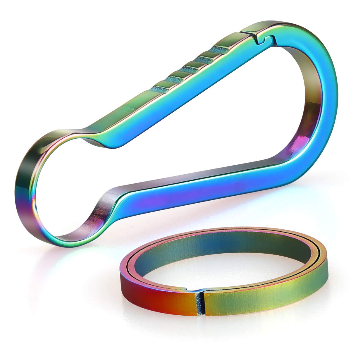 

NaTuo Titanium Carabiner Keychain with Metal Fittings for Key Reel Keychain for Men and Women Keychain, Stylish, Cute, Lightweight, High-Strength Car,