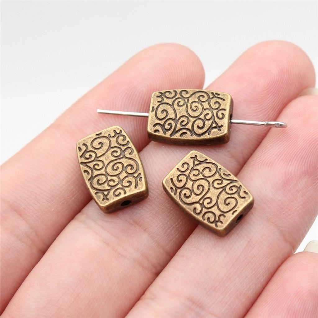 Geometric Small-Hole Spacer Beads Mini Antique Bronze Zinc Alloy Jewelry Making Fix Bead Position Style Bead Spacers