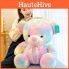 Colorful Rainbow Bear Plush Toy Soft Cuddly Stuffed Animal Gift For Kids And Girls