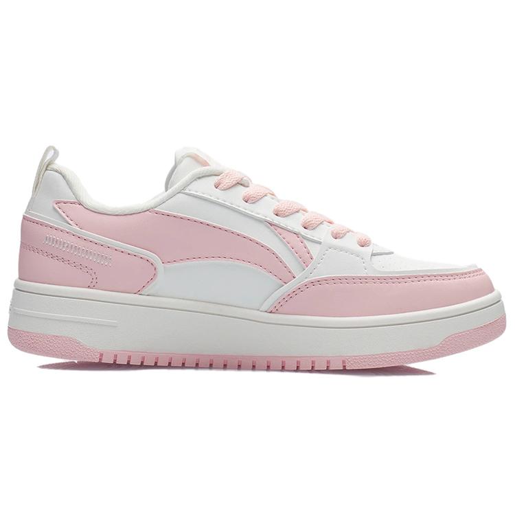 Li Ning Synthetic Leather Comfortable Slip Resistant Cushioning Abrasion Resistant Low top Skateboard Shoes Women's AGCS134-1